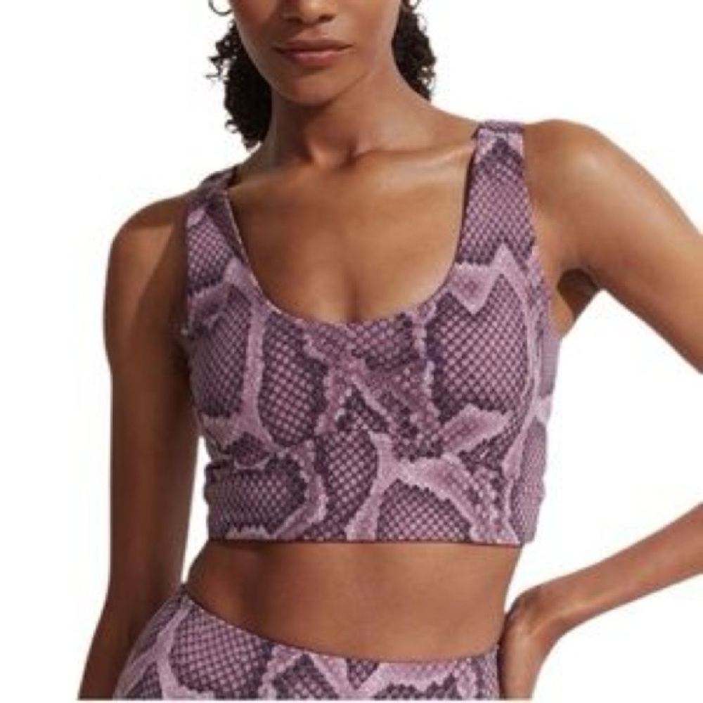 Purple Snakeskin Workout Set (shorts and bra included)